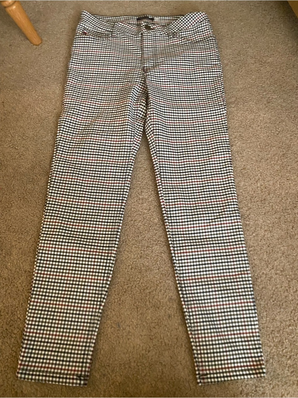 Tommy Hilfiger Check Houndstooth Mid Rise Ankle Trousers 8